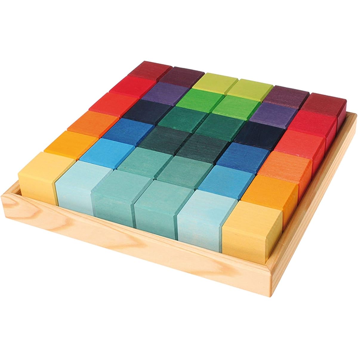 Rainbow Cube Small 36pcs (GM43110) [Grimms] [For ages 1 and up]