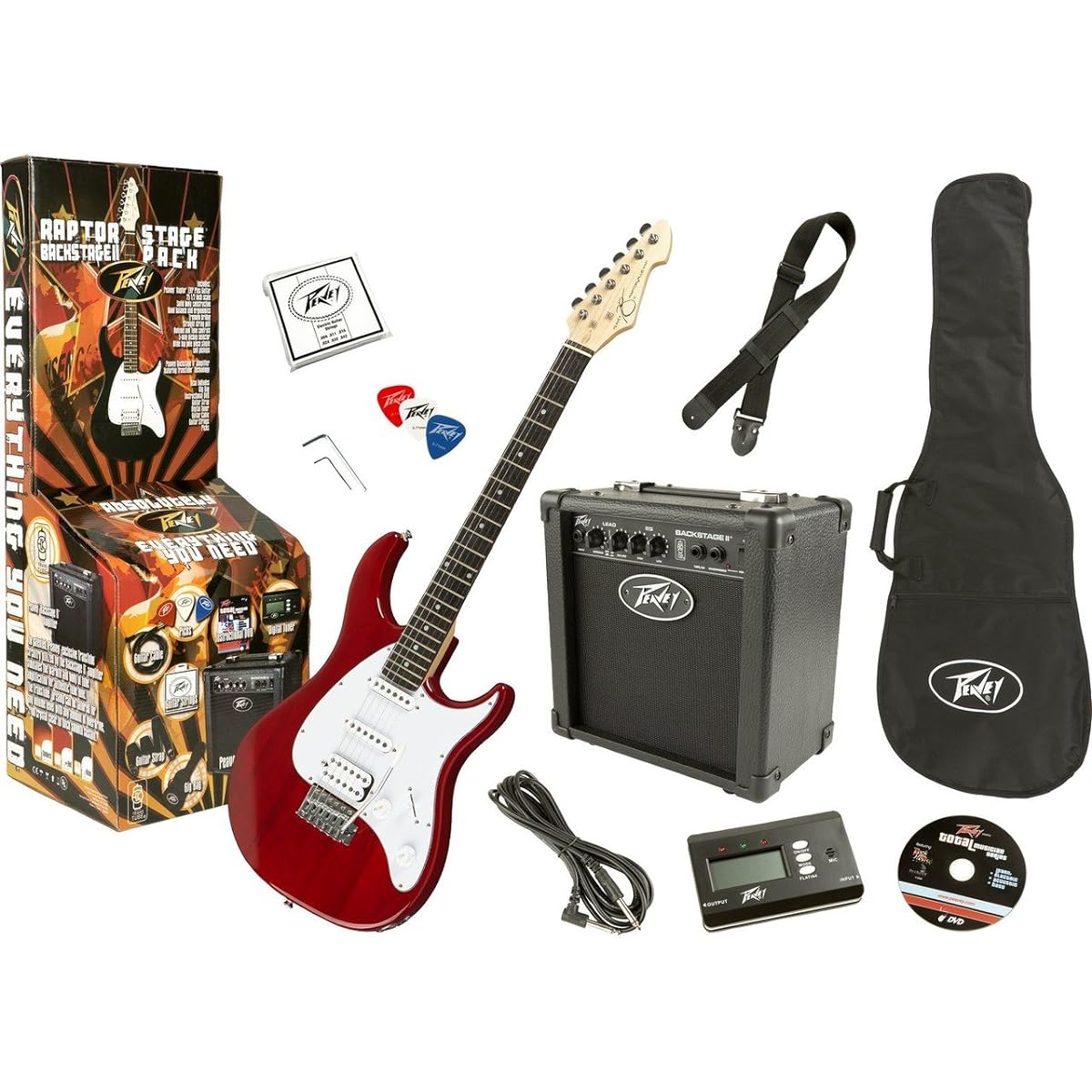 Peavey Electronics 03585300 Raptor Stage Pack, Red Electric Guitar [Parallel Import]