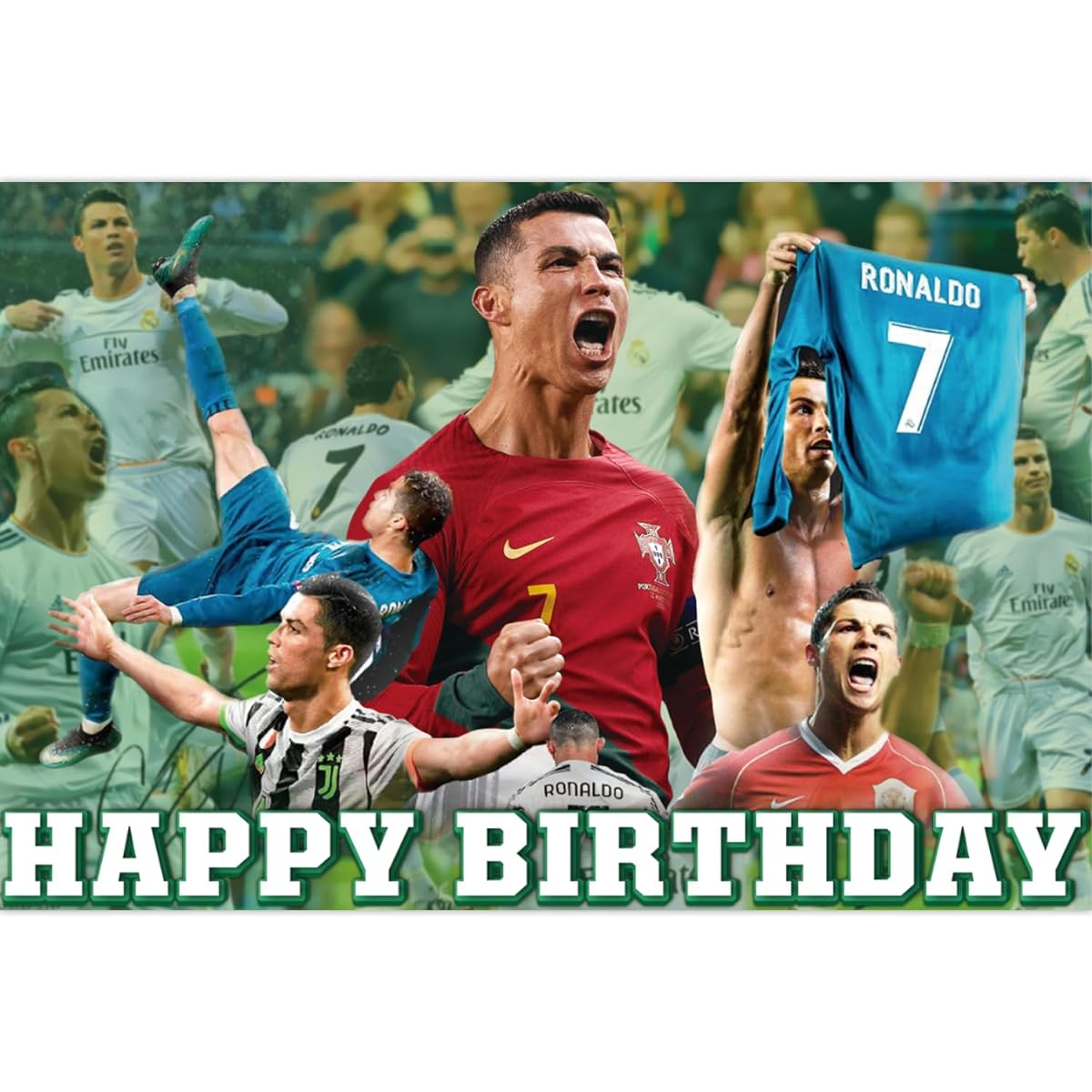 Soccer Birthday Party Decorations Football Superstar Banner Real Madrid Birthday Decorations Soccer Banner Birthday Party Indoor Outdoor 59" x 39"