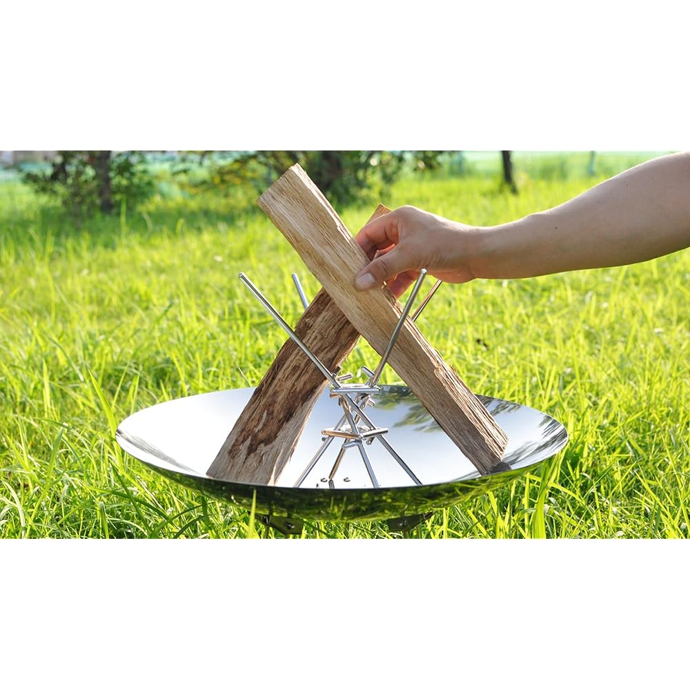 Sasurawo Makitate (Large) Bonfire Goods Compact For Firewood Stand Bonfire For Bonfire Stand Stainless Steel Camping Outdoor