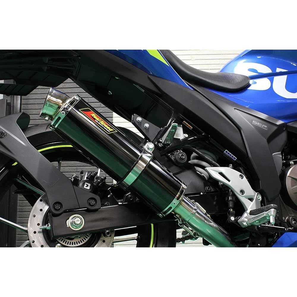 Realspeed Suzuki Gixxer 250 Gixxer SF250 (2BK-ED22B / 8BK-ED22Y) Bike Muffler Cougar Cougar Stainless Steel Black Color Muffler GIXXER250 GIXXER-SF250 RSP-CGA-403