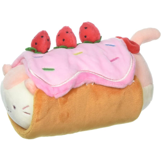 Anirollz Coosy Mochi Soft Squishy Small Plush Toy with Blanket Pink GM 8034