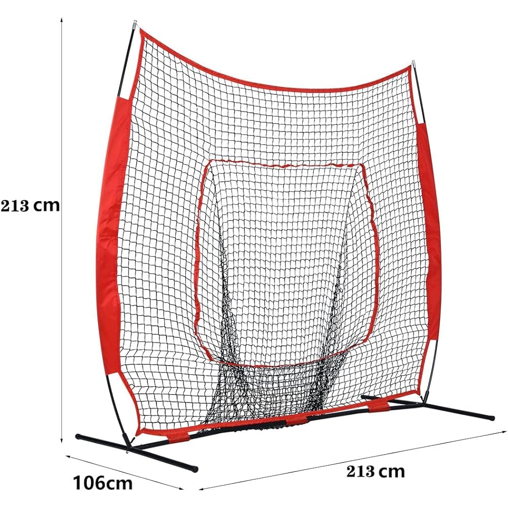 Baseball practice net, baseball net practice net pitching, foldable, storage bag included, length 211*width 102*height 211CM