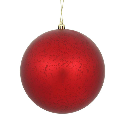 Vickerman N176103 4" Red Matte Mercury Christmas Ornament Balls - Bag of 6