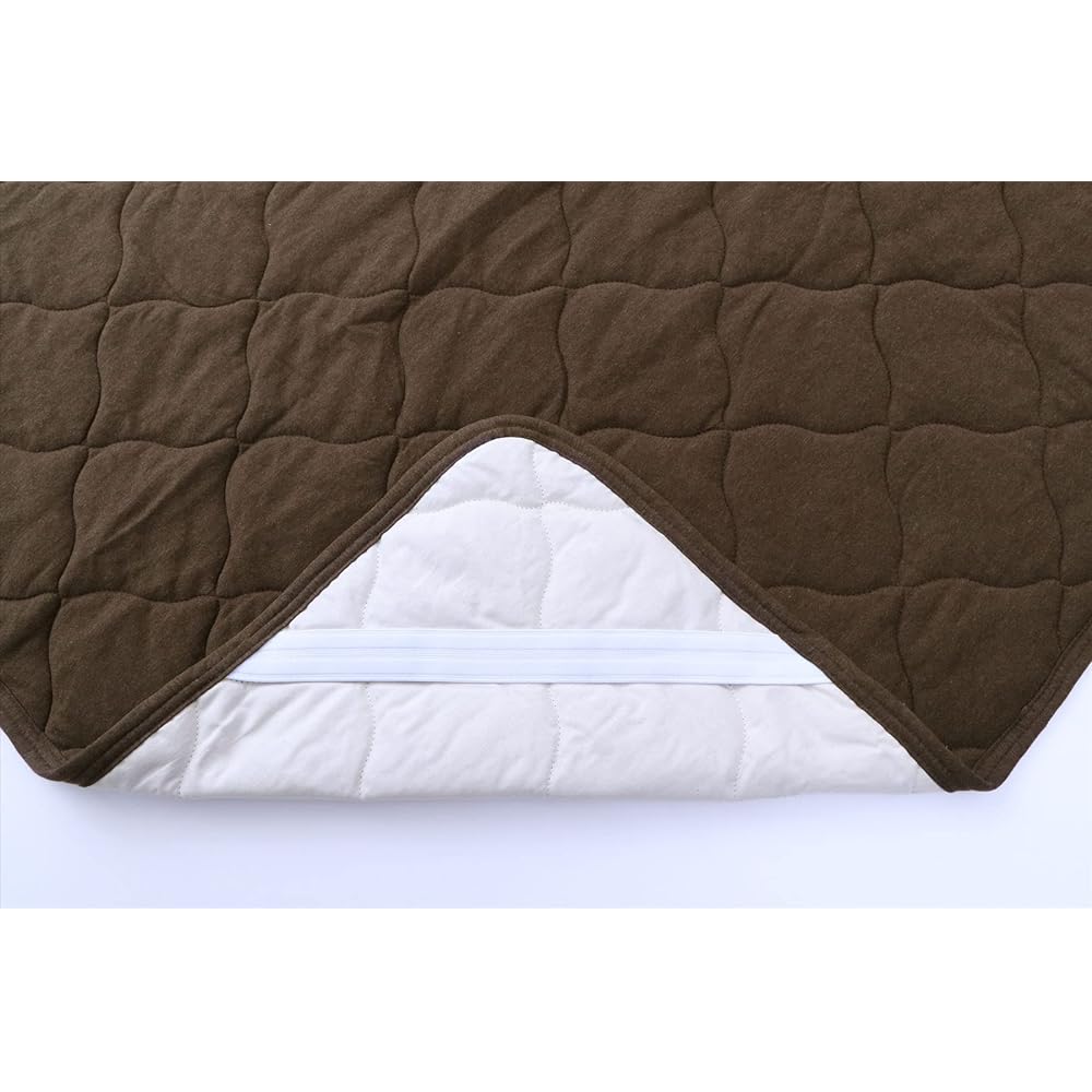 Ikehiko Bedding Bed Pad Mine Brown Double Approx. 140 x 205 cm Simple Tenjiku Knit New Life Washable #1192060060301