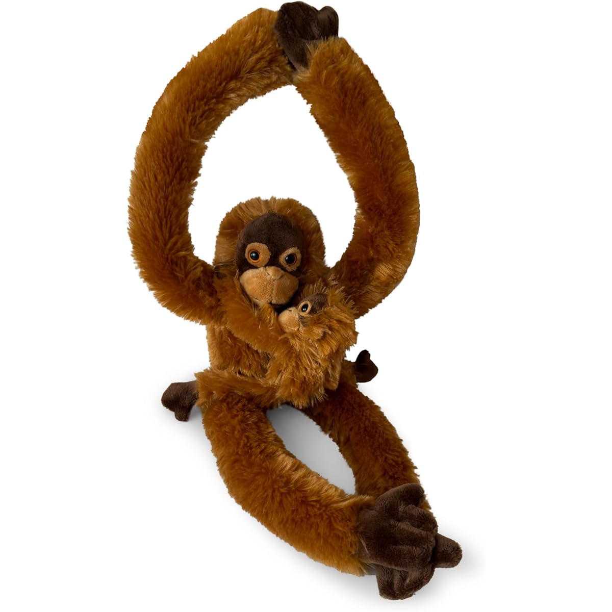 Forest & Twelfth Kids Mom and Baby Hanging Orangutan 32 Inch Kids Stuffed Animal Cute and Cuddly Zoo Animal Perfect for Nursery Room Decor (Mom and Baby Orangutan)