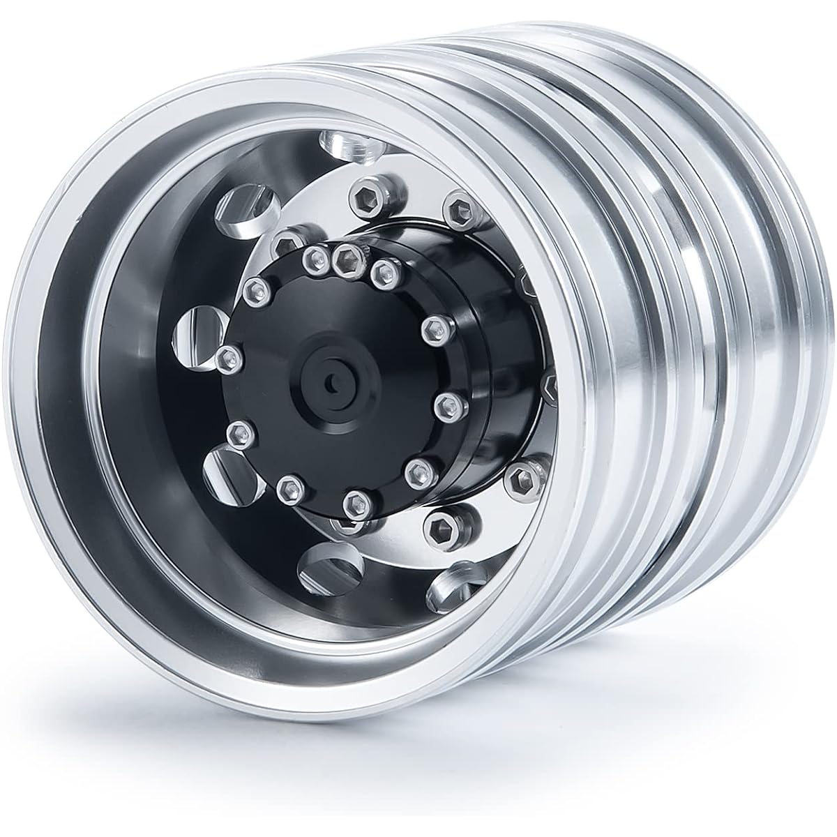 MOHERO Metal Rear Wheel Hub Rim 4pcs for 1/14 RC Tamiya Tractor Climbing Trailer Truck RC Car