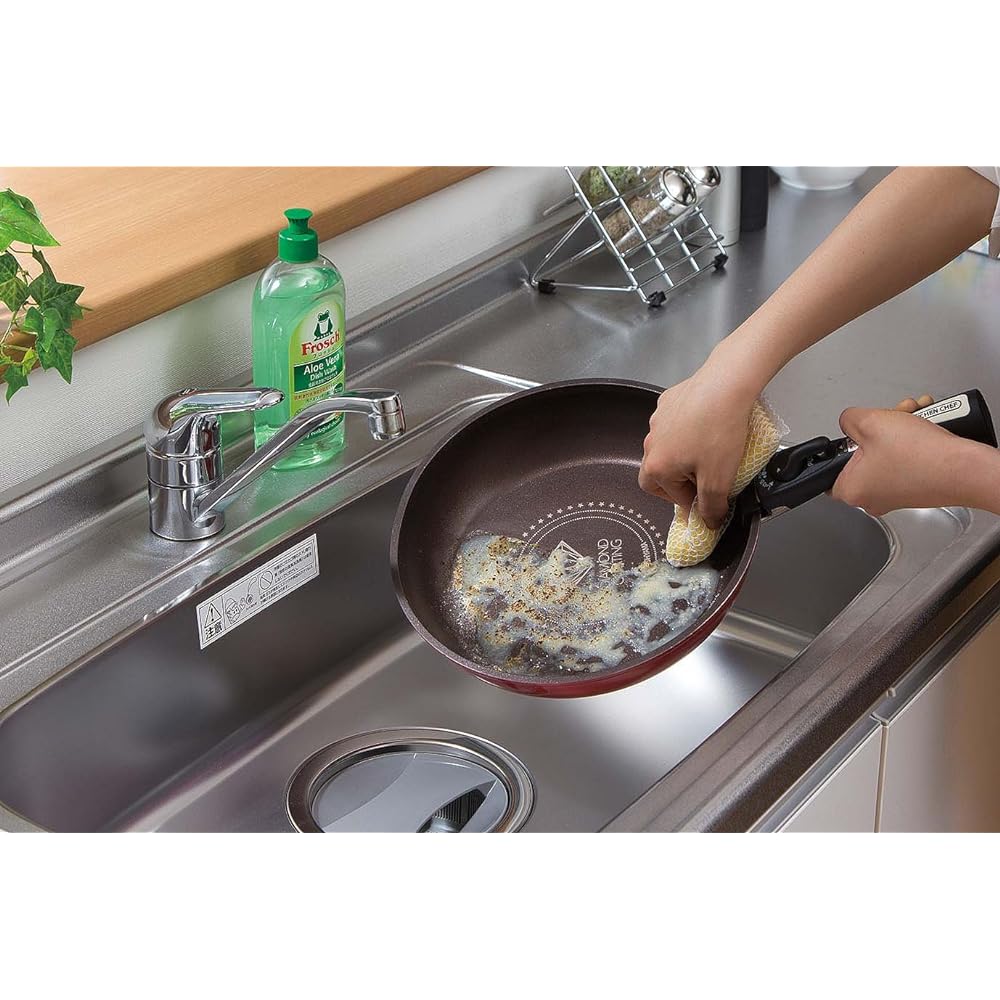 Iris Ohyama Frying Pan Set, Gas Fire/IH Compatible, 9 Pieces, Diamond Coated, Orange, Lightweight, Non-stick, Easy to Clean H-IS-SE9