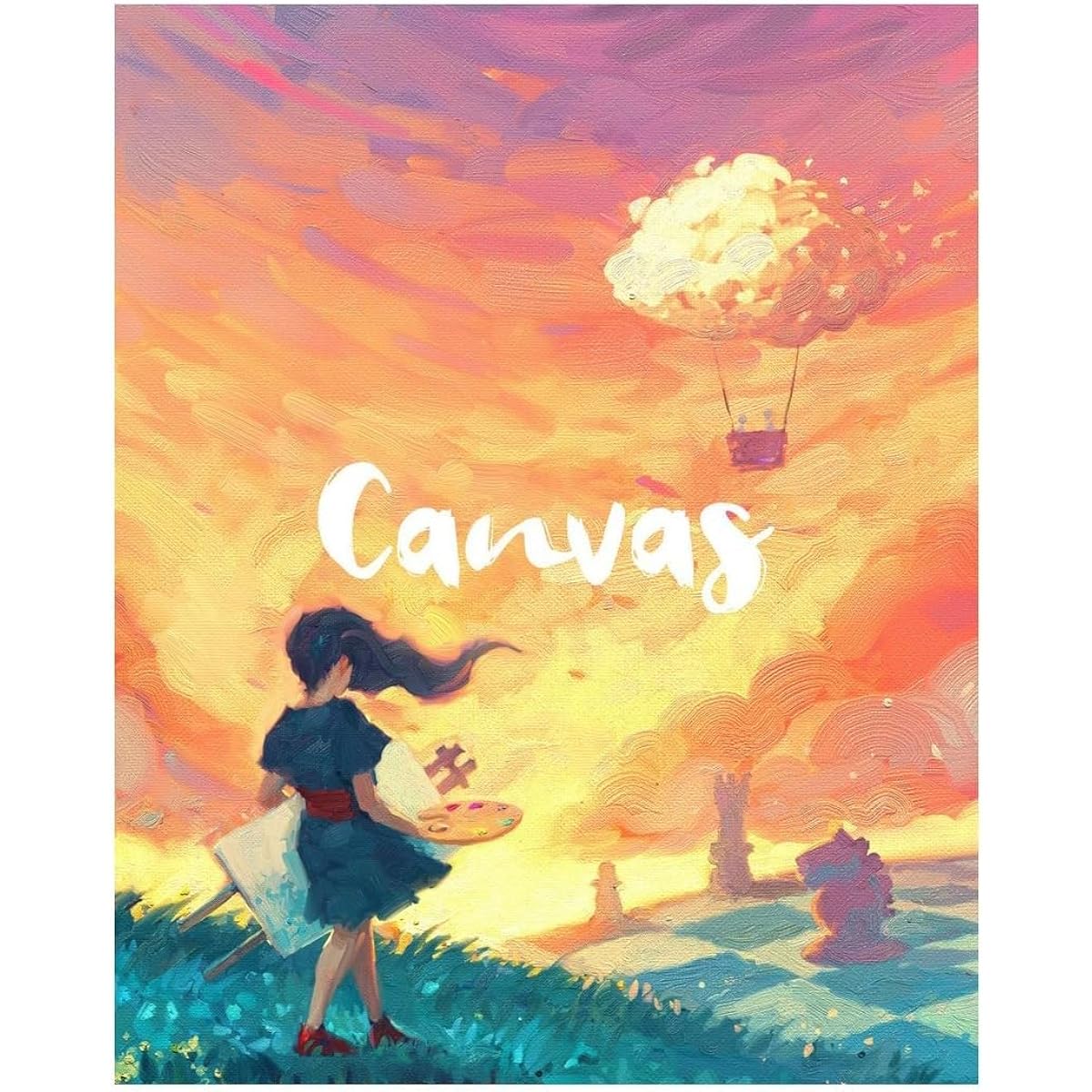 Board Game Canvas Card Game Creative Art Theme Strategy Hand Management Set Collection Game for 1-5 Players Ages 14+ by R2i Games Mix CANVAS01