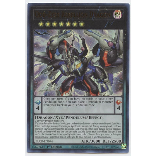 Odd-Eyes Rebellion Dragon BLCR-EN076 Ultra Rare 1st Edition