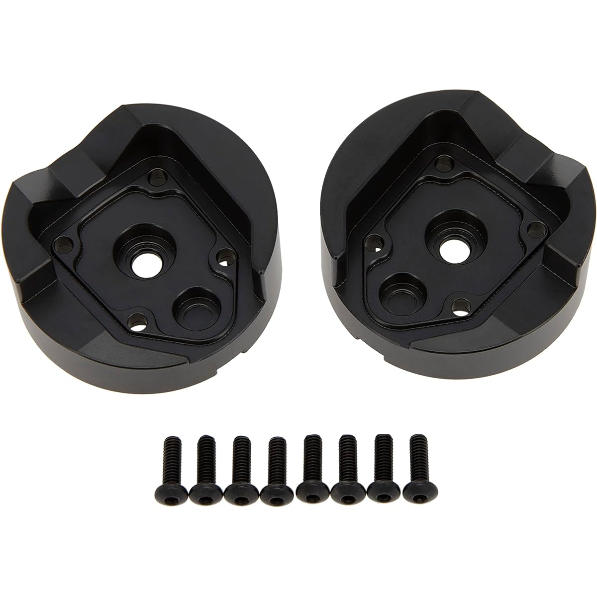 MEUS RACING 1/18 RC Model Car Brass Outer Portal Housing Cover Counterweight Front Gear Cover 65g/pc for AXIAL UTB18 Kapra Trail Buggy #AXI212010 Upgrade Parts 2pcs Black Gold