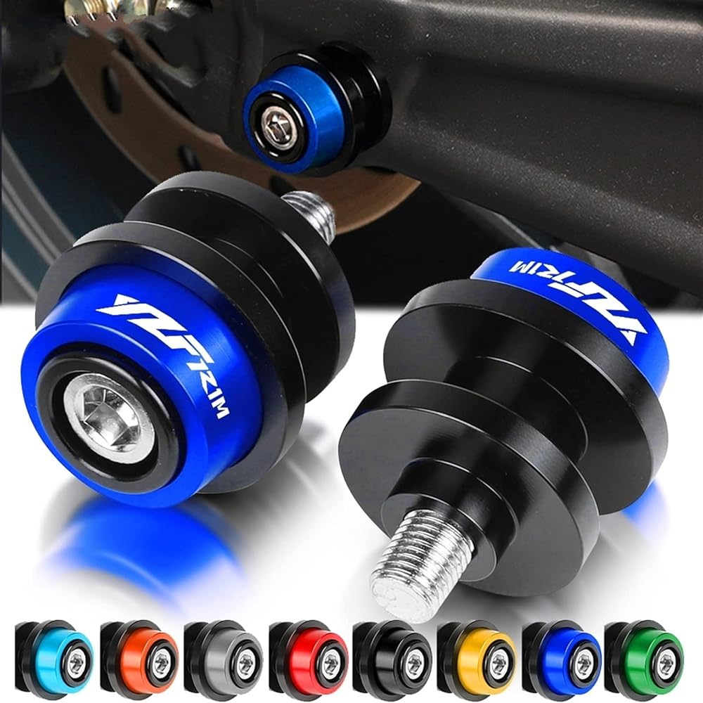 DEMUR 6mm Stand Screw Motorcycle Swingarm Slider Spool Accessories Yamaha YZFR1S YZFR1M YZFR1 R1M R1S 2015-2020 2019 Swingarm Slider Spool (Size : Black)