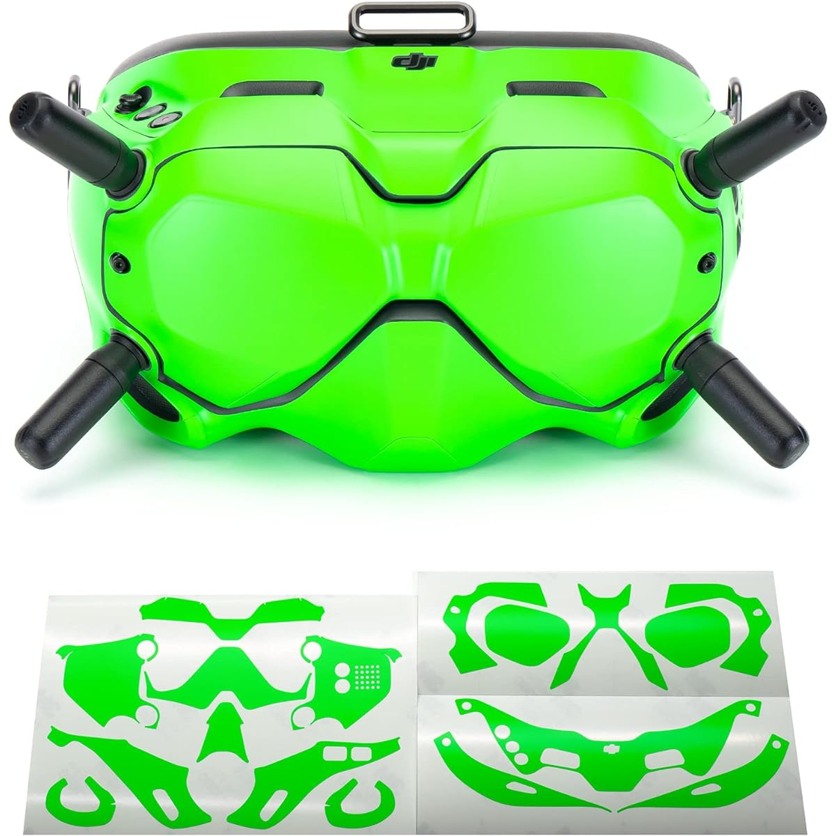 WRAPGRADE Skin Sticker for DJI FPV Goggles V2 (Neon Green)