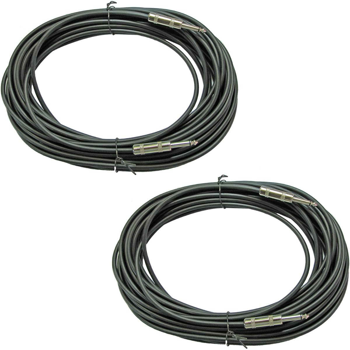 Instrument Acoustic Electric Bass Guitar Keyboard Patch Cable 1/4 Quarter Inch (50ft)