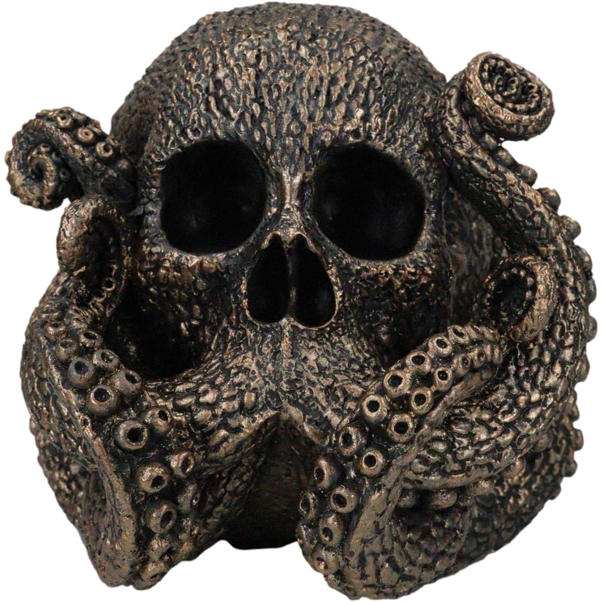 Ebros Gift Mythical Mythical Cthulhu Monster Octopus Tentacle Skull Figurine 7" Long Aquatic Alien Deep Ocean Sea Creature Legendary Kraken Decorative Skull Cranium Ozsally Macabre Accents