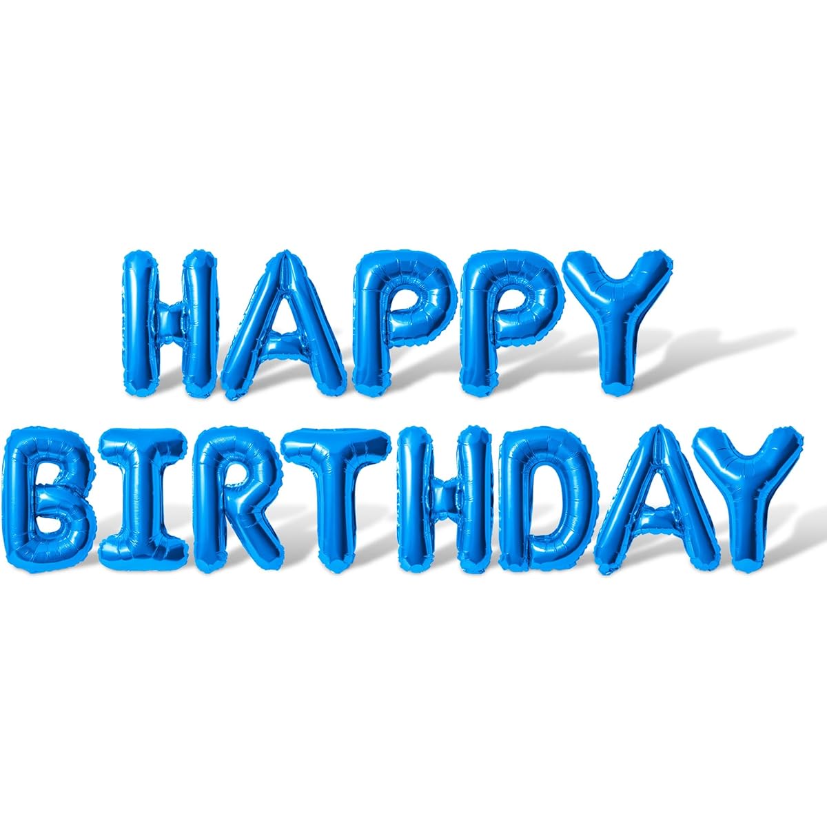 Letter Balloons - HAPPY BIRTHDAY 16" Alphabet Letter Foil Mylar Balloons Birthday Party Balloon Banner (Blue)