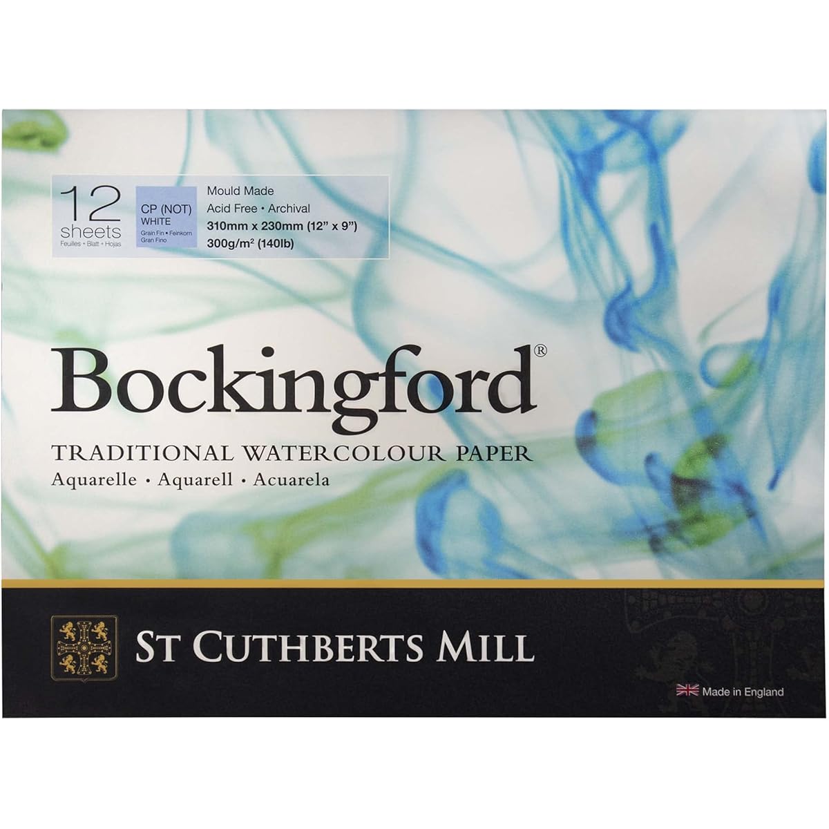 Bockingford 300gsm Laminated Watercolor Pad 12" x 9" (310 x 230mm)