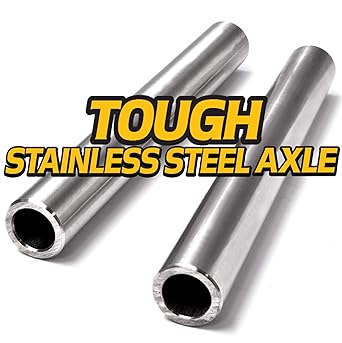 HD Switch - 2 Kits - Stainless Steel Front Axle Upgrade Kit Compatible with Husqvarna 576588901 576617801 - Front Wheel Bushing to Bearing Conversion