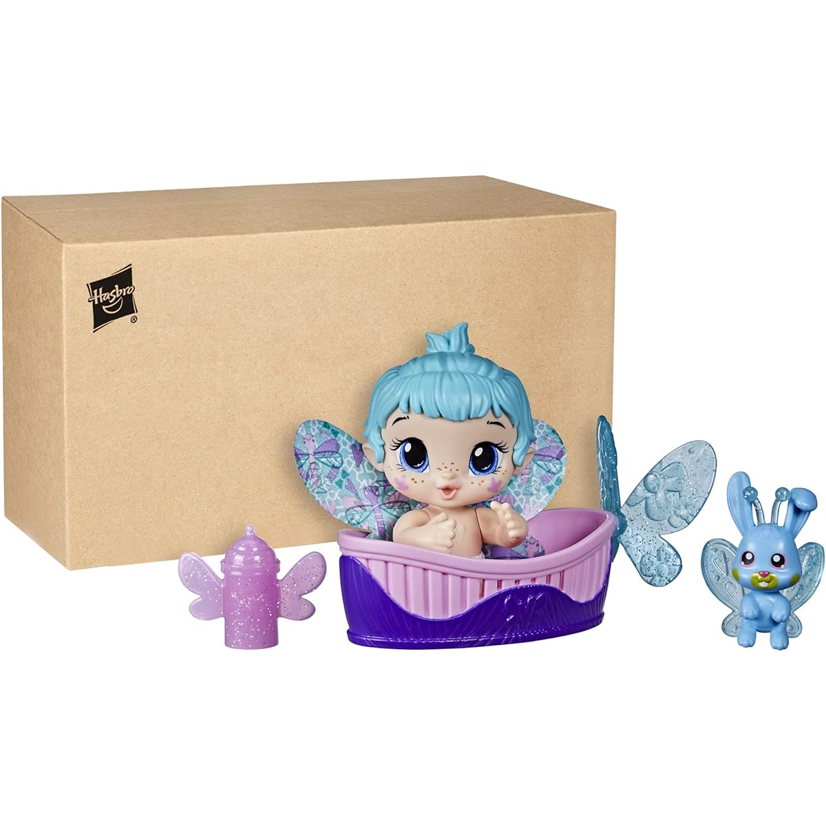 Baby Alive Glo Pixies Mini Doll Aquaflutter Glow in the Dark Doll Ages 3+ 3.75 Inch Pixie Toy with Surprise Friend