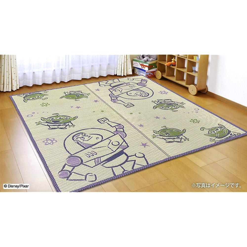 Oshimaya Igusa Rug Toy Story Space Natural Approx. 180 x 180 cm