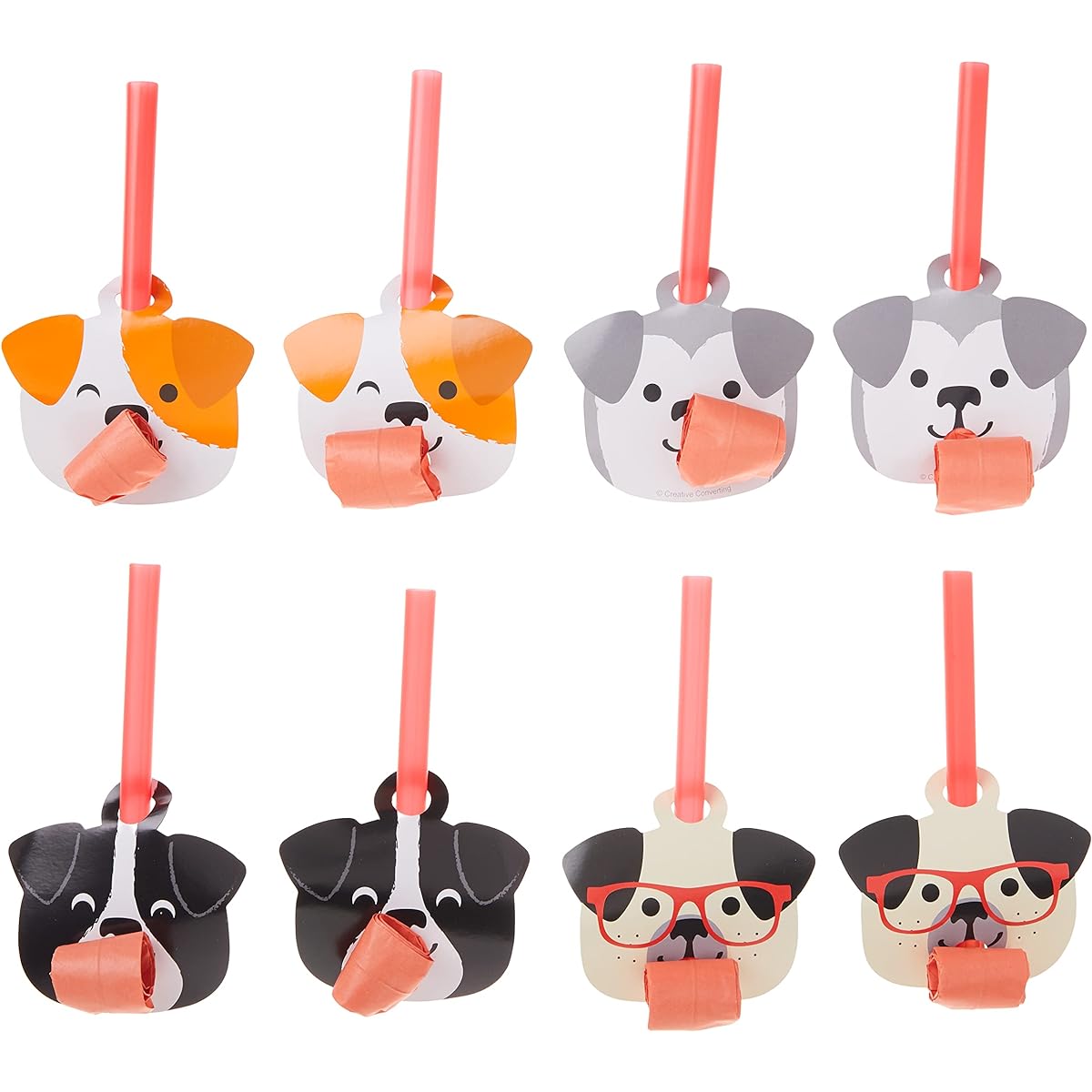 Creative Converting Dog Party Noise Maker, 1x2.55x5.25 Inch, Multicolor