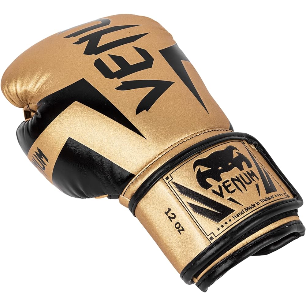 VENUM Boxing Gloves ELITE BOXING GLOVES (Gold x Black) VENUM-1392-449 //Sparring Gloves Boxing Kickboxing Fitness