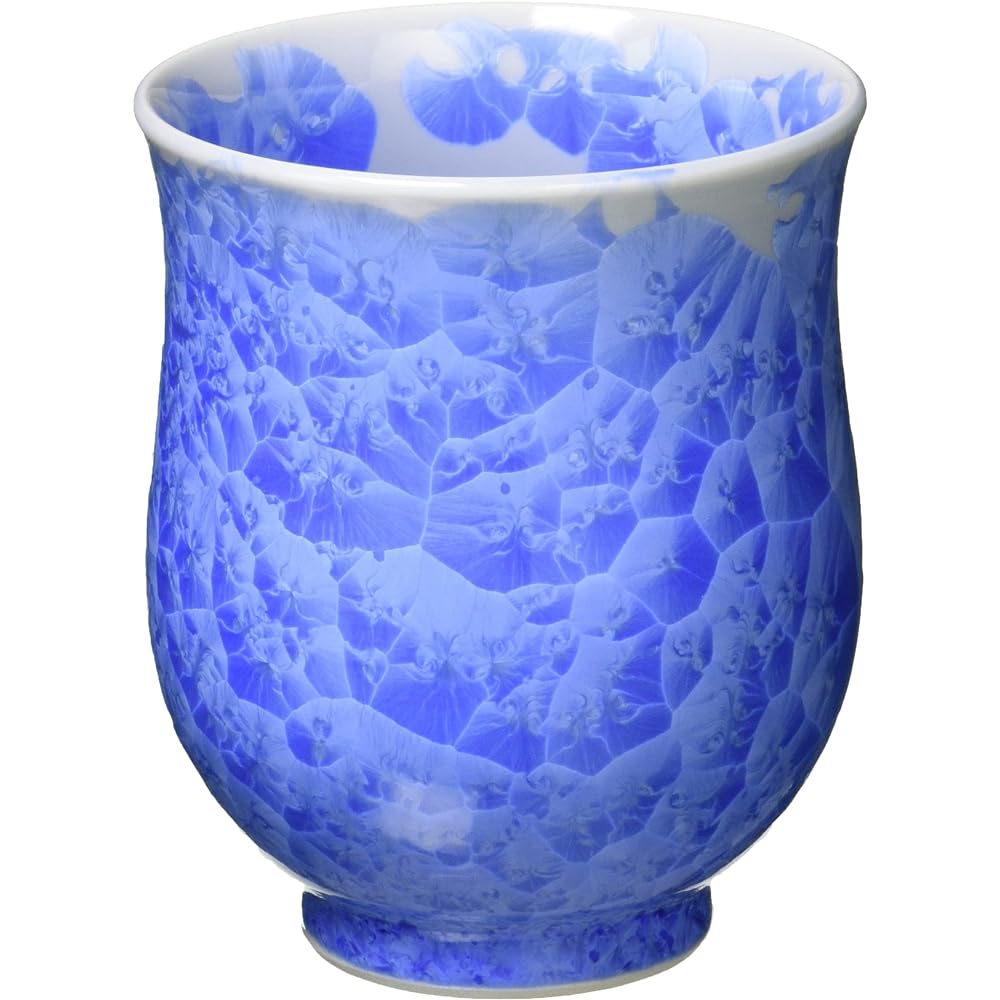 Aito Kyoto Ware Kiyomizu Ware Ceramic Kiln Tea Cup Set Tea Cup Flower Crystal (Blue/White) KTA169