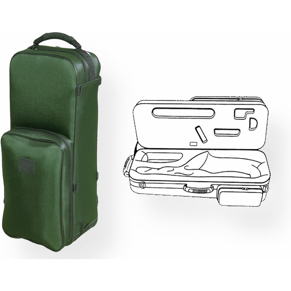BAM TREKKING CASE for ALTO SAXOPHONE (Green)