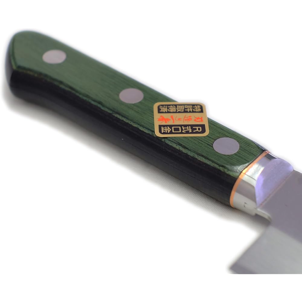 Sakura Sakai Ishifuji Blue Steel Warikomi Thin Blade 160mm with Base (Nakiri Knife)