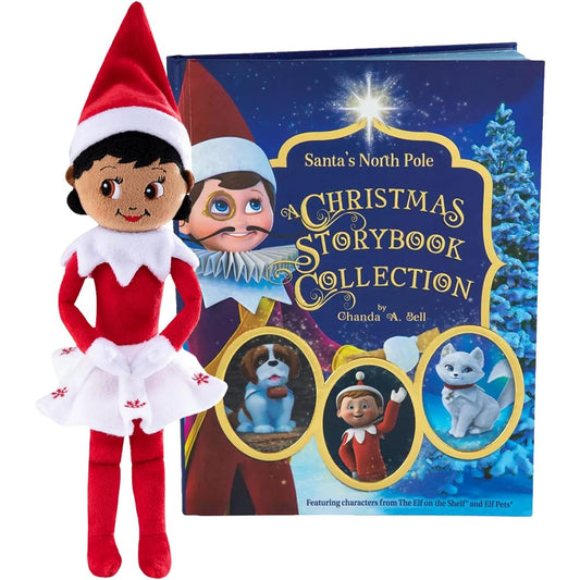 The Elf on the Shelf: Plushee Pals Girl Dark Snuggler and A Christmas Storybook Collection