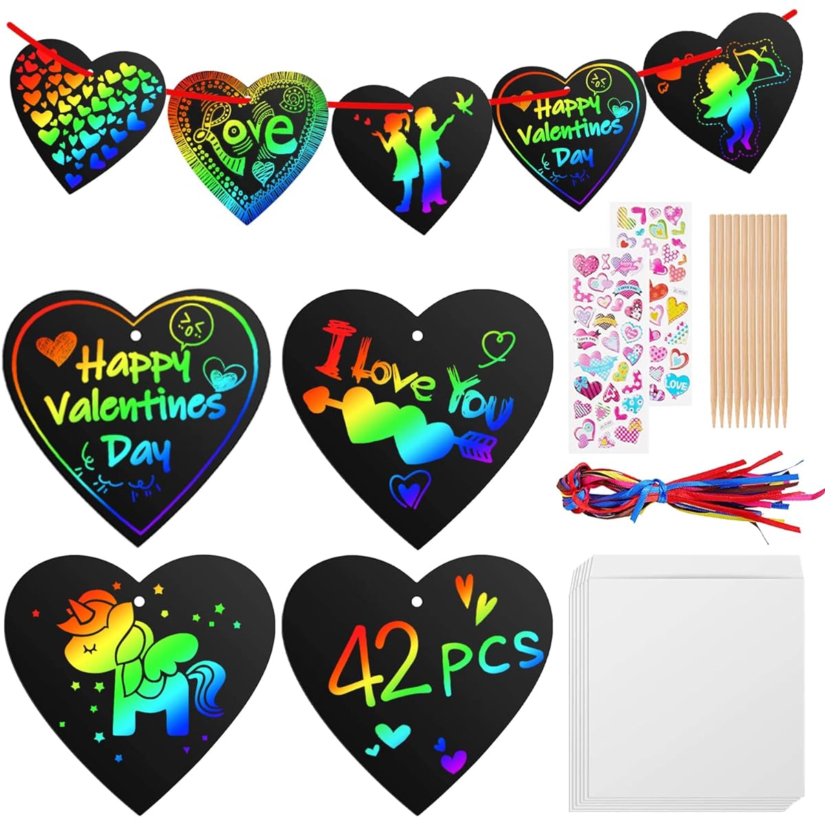iLuane Paper Heart Ornament Bookmark Valentine Craft Kit