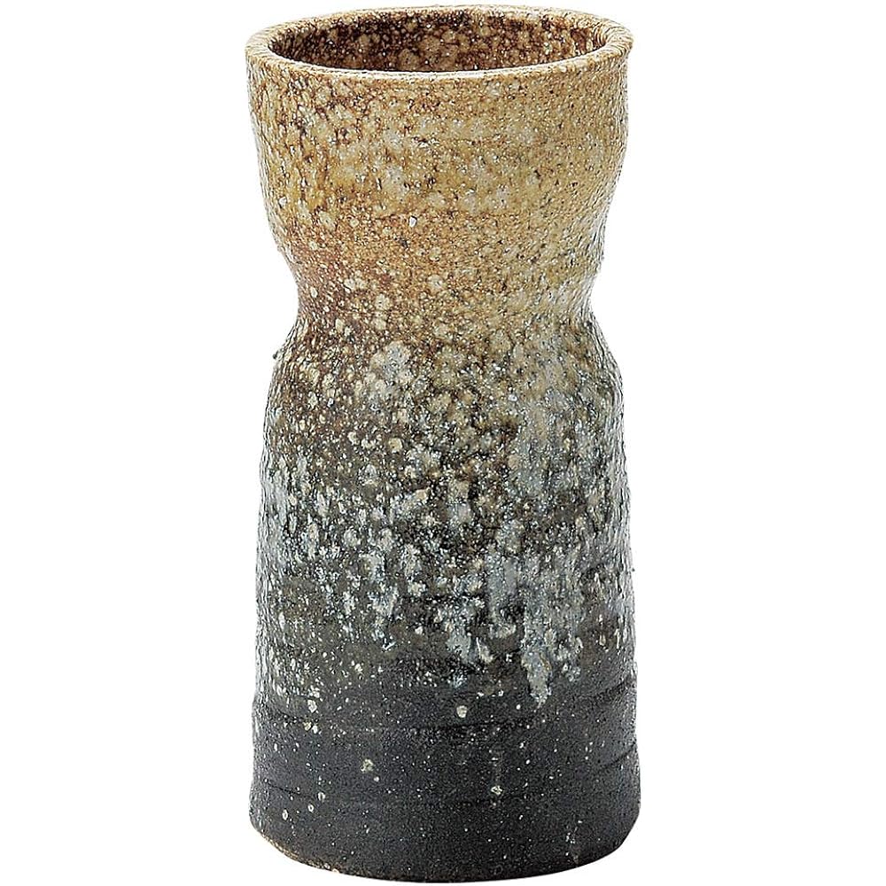 Shigaraki Ware Hechimon Vase Flower Base Large Vertical Ear Ear Gray Iwashimizu Pottery MR-1-2613
