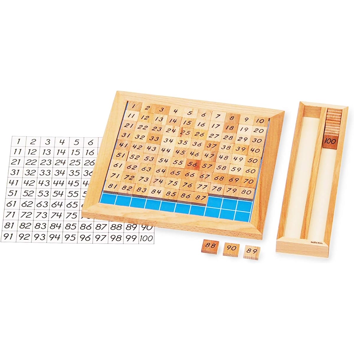 [MONTE Kids] Montessori Teaching Tools - 100 Piece Set - Montessori Monte Kids Math Educational Supplies Learning Supplies Authentic Teaching Materials Montessori Teaching Tools - 100 Piece Set