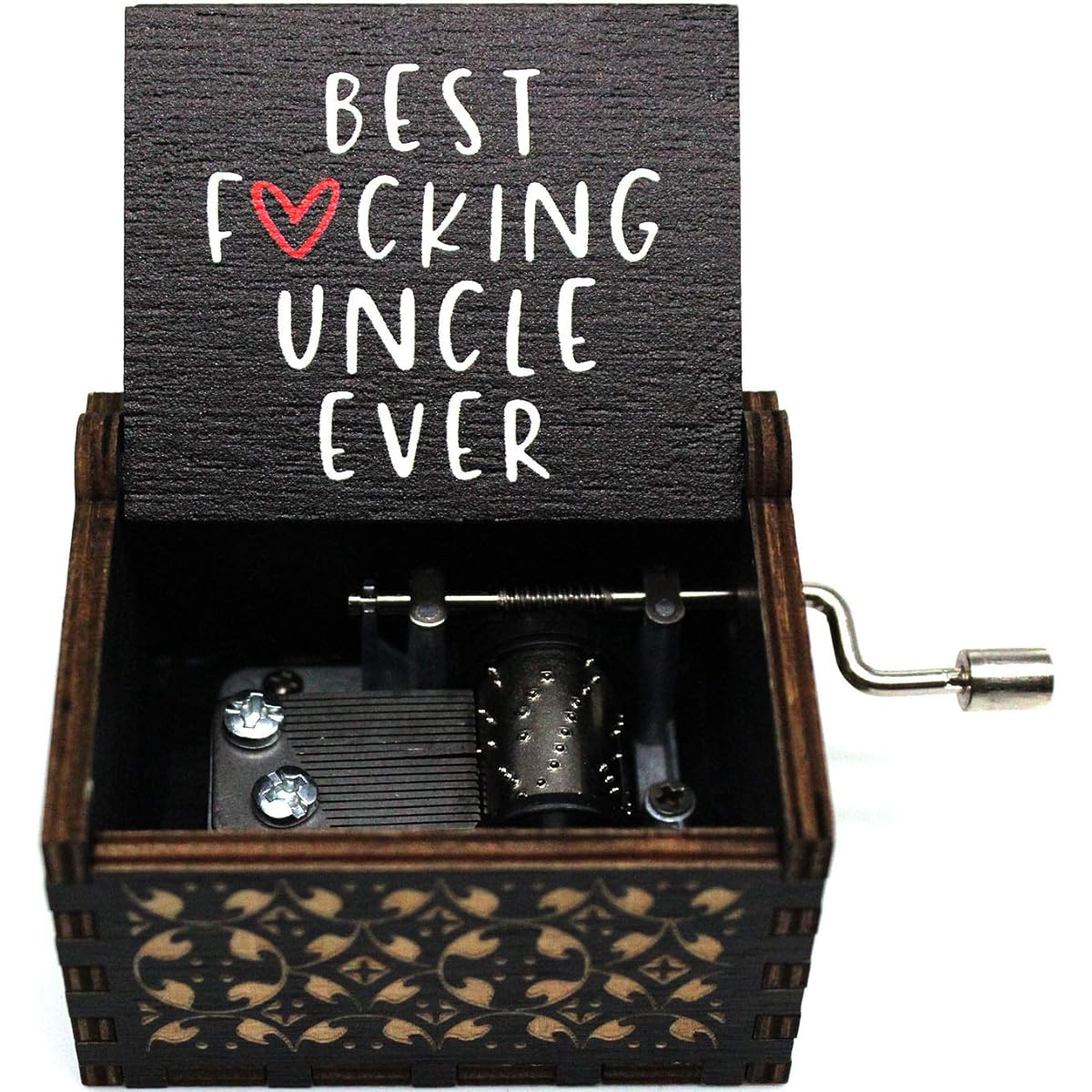 ukebobo Wooden Music Box "You are My Sunshine" Music Box Gift for Uncle 1 Set (FK)