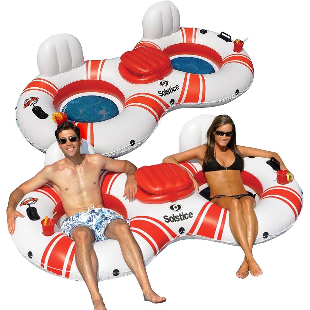 Swimline Superchill Tube Duo Swimming Pool Float 2-Pack