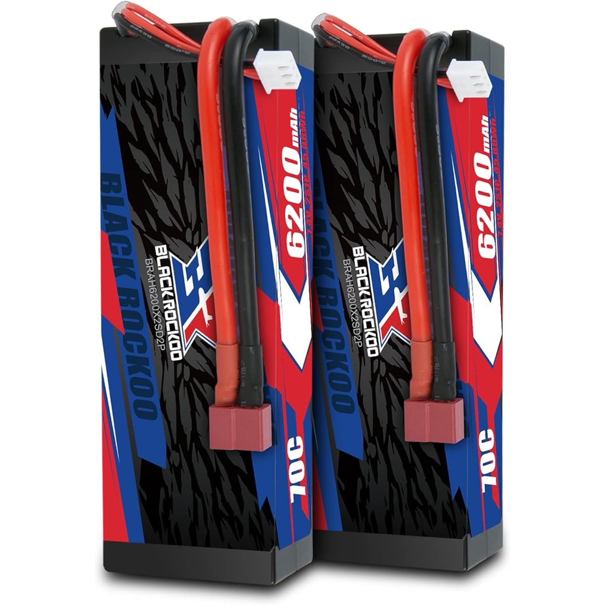 BLACKROCKOO 6200mAh 70C 7.4V 2S1P
