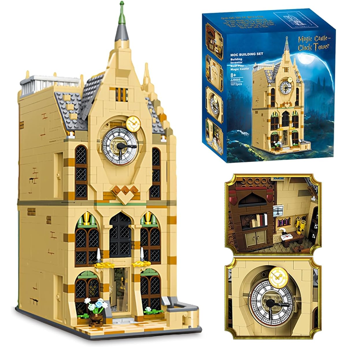 Gonli Clock Tower Building Toys for Boys 8-12 Famous Castle Building Blocks Fascinating Playset Ideal Gift for Kids and Adults (1072 Pieces)