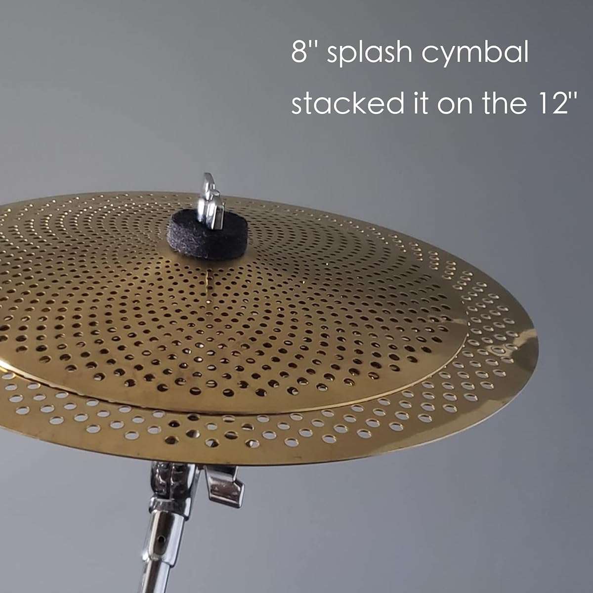 10 inch splash silent cymbal, small amount splash cymbal for platys (10 inch, matte gold)