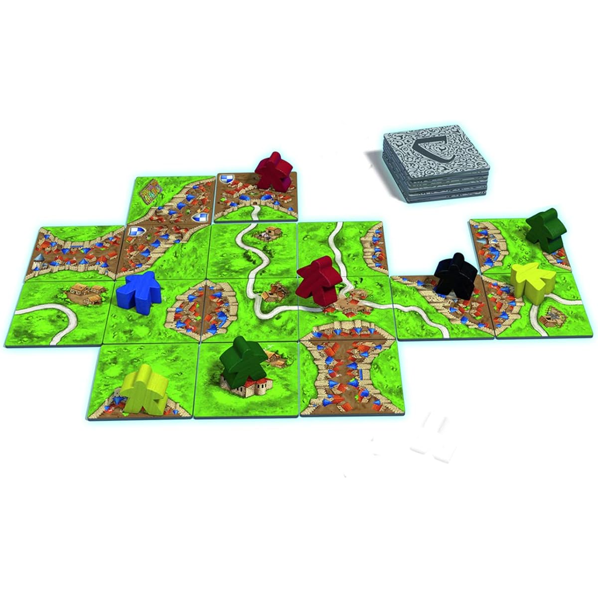 Carcassonne 2nd Edition + 2 Mini Expansion The River & Abbot | Bundle Board Game Standard 2 - 5 Players 35 Minutes