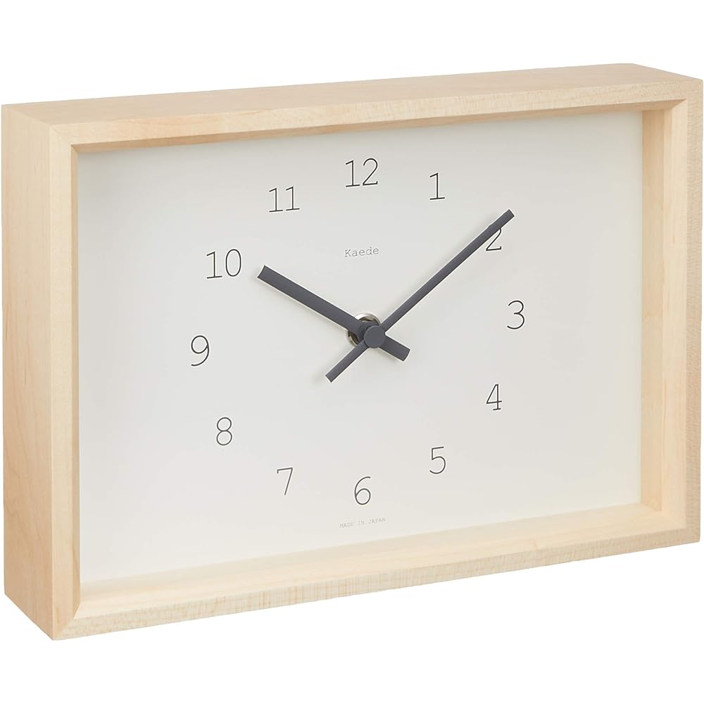 Lemnos Hanging Analog Maple Natural Wood White Kaede NY14-02 WH Lemnos w242 x h172 x d50mm