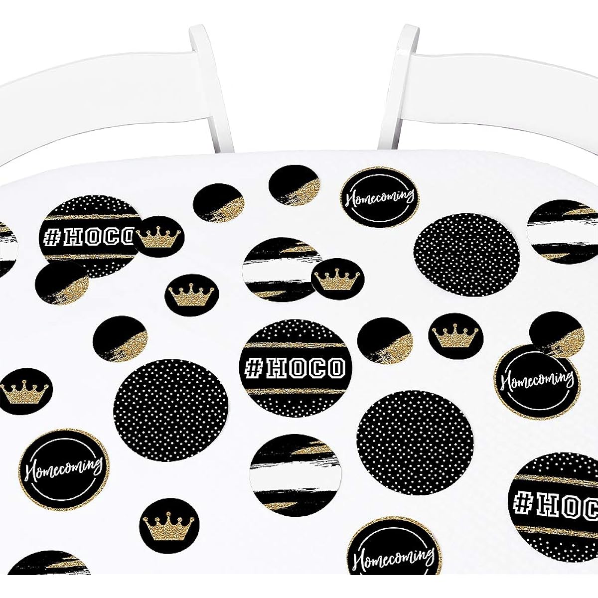 Big Dot of Happiness Hokodance - Homecoming Giant Circle Confetti - Party Decorations - 27 Large Confetti