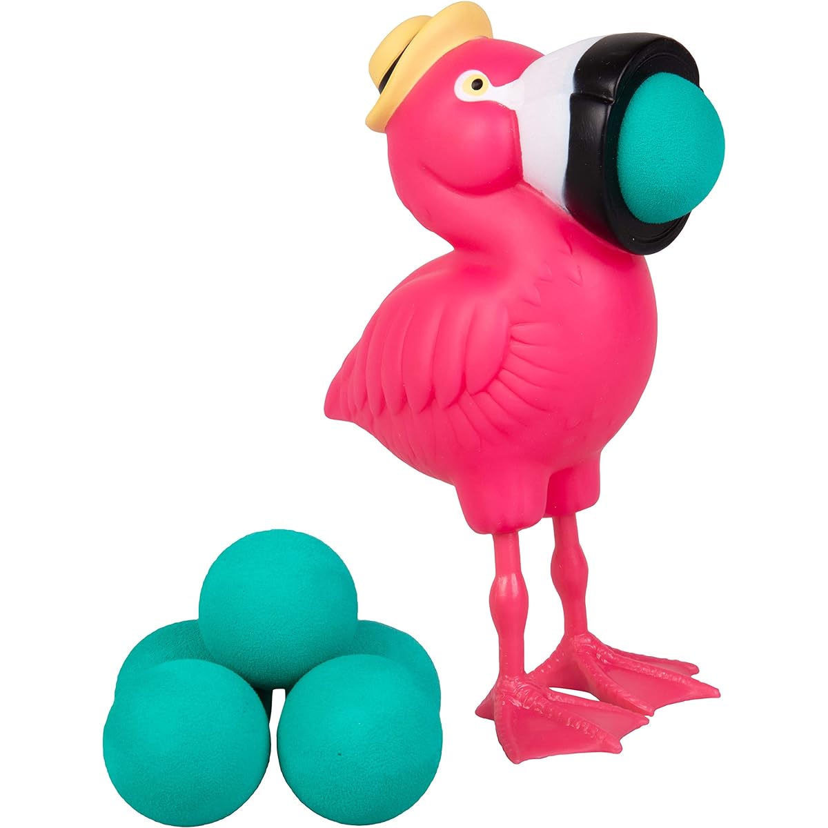 Hog Wild Flamingo Popper Toy - Shoots Foam Balls up to 20 Feet - Includes 6 Balls - Ages 4+