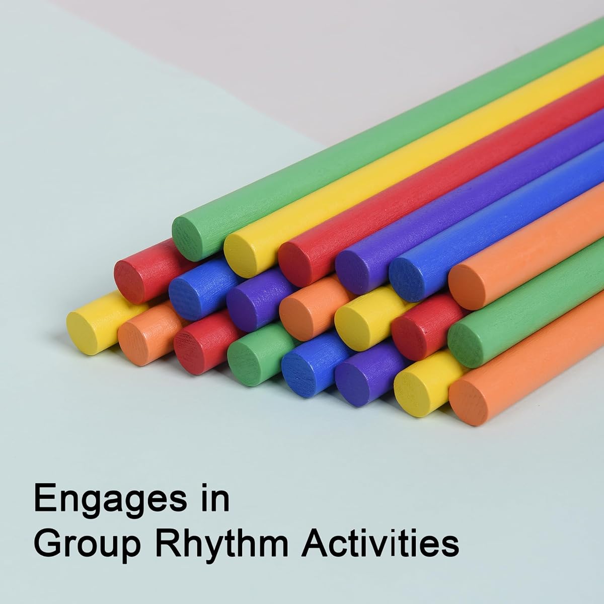 Rhythm sticks for children 30 pieces bulk purchase 12 inches Wood music Lumi sticks 6 colors