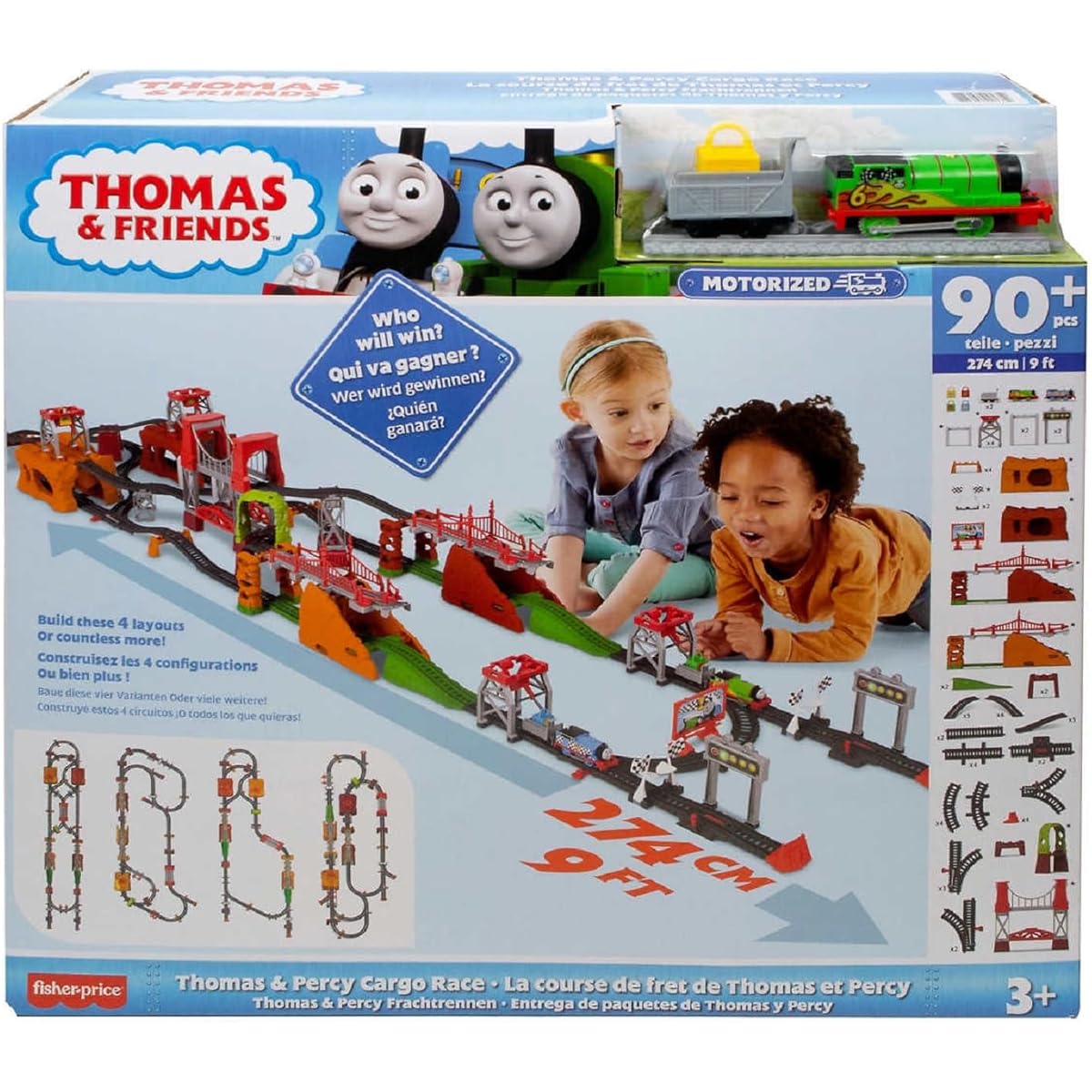 Thomas & Percy Cargo Lace Train Set 90 Pieces