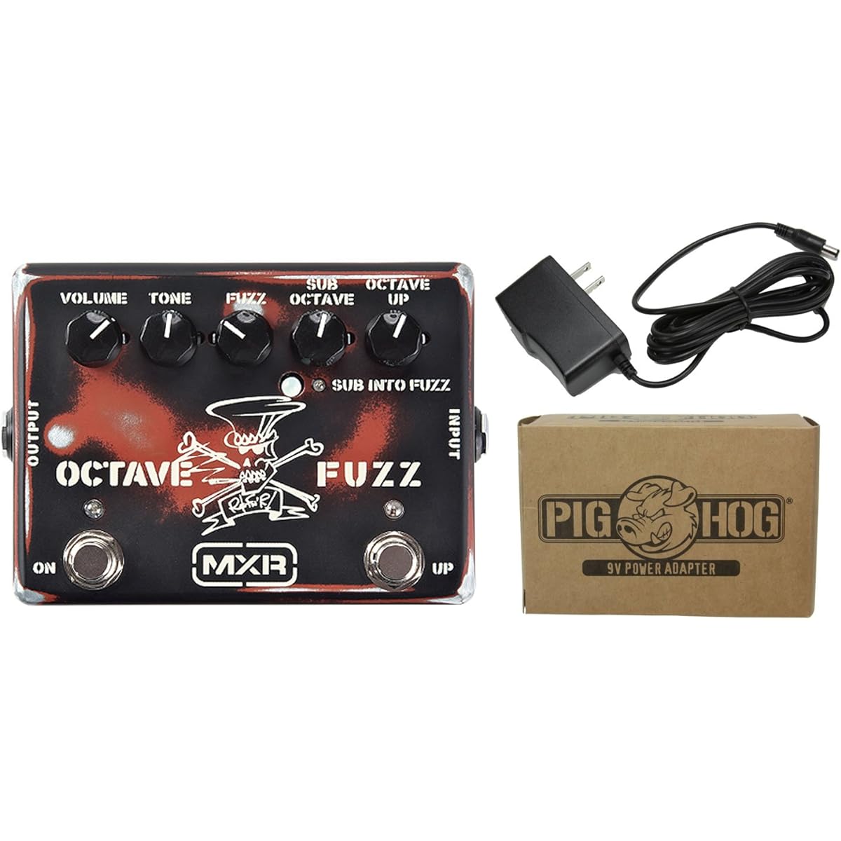 MXR SF01 Slash Octave Fuzz Power Bundle with 1 Free Item Item: Pig Hog 9v Power Adapter
