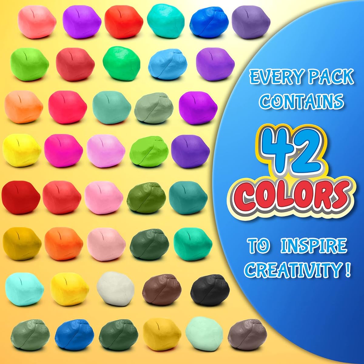 Air Dry Clay 42 Colors Modeling Clay for Kids DIY Molding Magic Clay with Tools Soft Ultra Light Toy Gift for Ages 3 4 5 6 7 8+ Boys Girls Kids