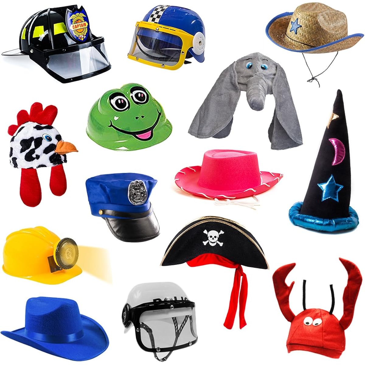 Tigerdoe Kids Dress Up Hats - Kids Dress Up-Costume Hats (Set of 5) Assorted Party Hats