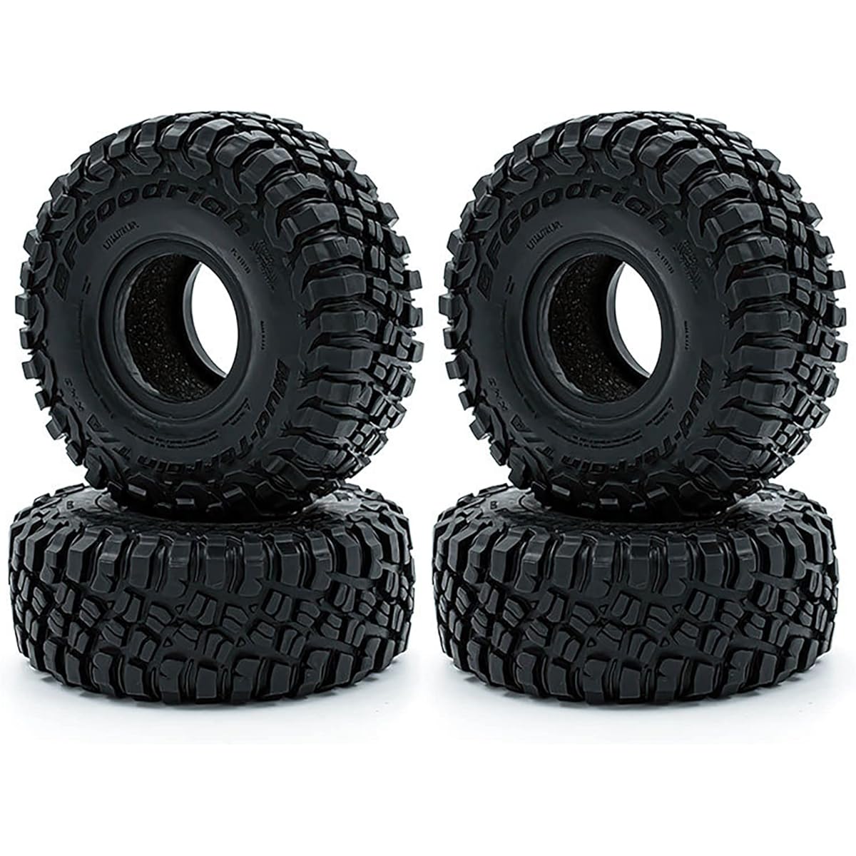 Sbonxond 4pcs 1/10 RC Crawler Car Rubber Tires 117*47mm 1.9inch Wheel Tires for 1:10 RC Rock Crawler Axial SCX10 II 90046 AXI03007 Traxxas TRX-4 RBX10