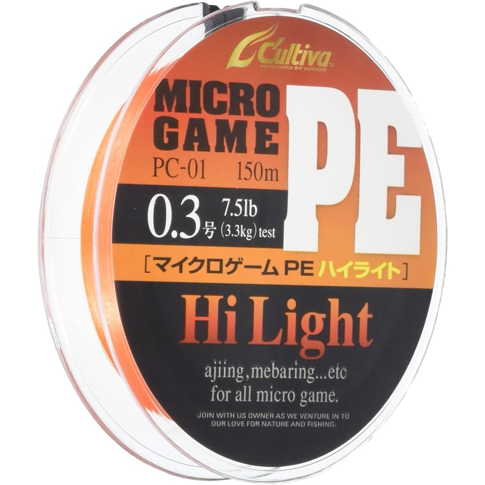 OWNER PE Line Micro Game Highlight PC-01 150m Hot Orange