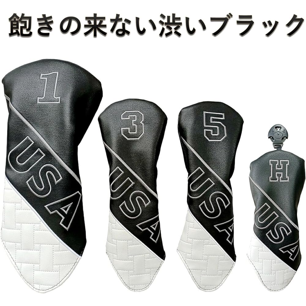 Golf Head Cover Driver Cover Wood Cover Utility Cover UT Cover No. 1 No. 3 No. 5 H USA